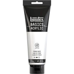 Acrylic Paint 250ml (8.5-oz) Tube, Titanium White for Drawing Art Painting‎